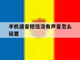 手机语音短信没有声音怎么设置