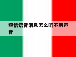 短信语音消息怎么听不到声音
