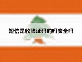 短信是收验证码的吗安全吗