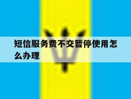短信服务费不交暂停使用怎么办理