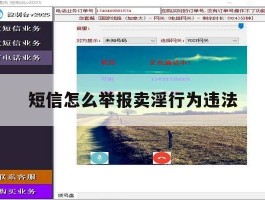 短信怎么举报卖淫行为违法