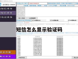 短信怎么显示验证码
