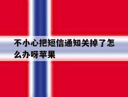 不小心把短信通知关掉了怎么办呀苹果