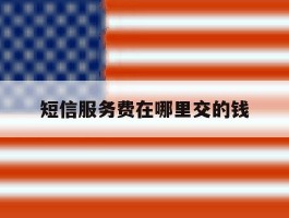 短信服务费在哪里交的钱
