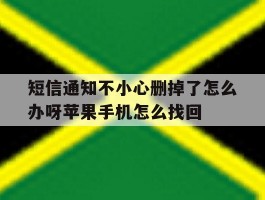 包含短信通知不小心删掉了怎么办呀苹果手机怎么找回的词条