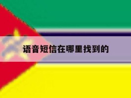 语音短信在哪里找到的