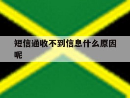 短信通收不到信息什么原因呢
