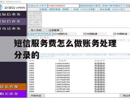 短信服务费怎么做账务处理分录的