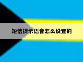 短信提示语音怎么设置的