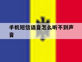 手机短信语音怎么听不到声音