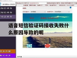 语音短信验证码接收失败什么原因导致的呢的简单介绍