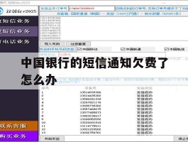 中国银行的短信通知欠费了怎么办