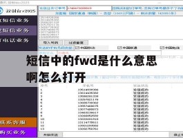 包含短信中的fwd是什么意思啊怎么打开的词条