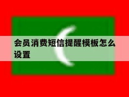 会员消费短信提醒模板怎么设置