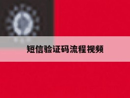 短信验证码流程视频