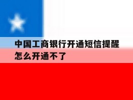 中国工商银行开通短信提醒怎么开通不了