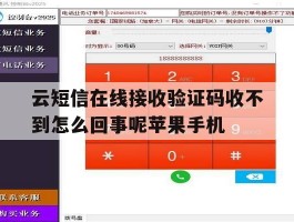 包含云短信在线接收验证码收不到怎么回事呢苹果手机的词条