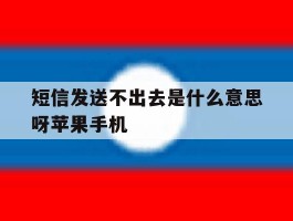 短信发送不出去是什么意思呀苹果手机