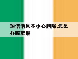 短信消息不小心删除,怎么办呢苹果