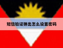 短信验证弹出怎么设置密码
