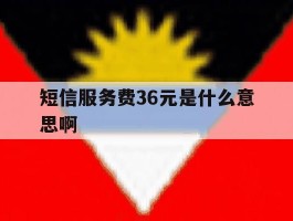 短信服务费36元是什么意思啊