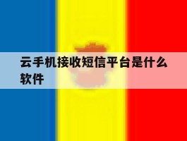 云手机接收短信平台是什么软件