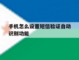 手机怎么设置短信验证自动识别功能