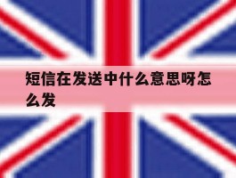 短信在发送中什么意思呀怎么发