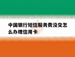 中国银行短信服务费没交怎么办理信用卡