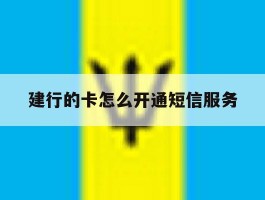 建行的卡怎么开通短信服务