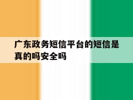 广东政务短信平台的短信是真的吗安全吗的简单介绍