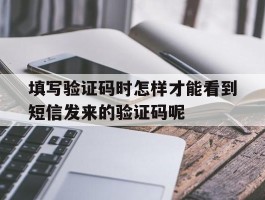 包含填写验证码时怎样才能看到短信发来的验证码呢的词条