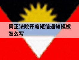 真正法院开庭短信通知模板怎么写