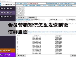 会员营销短信怎么发送到微信群里面