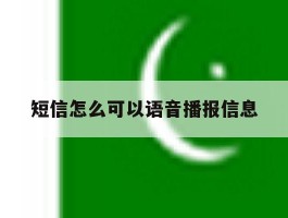 短信怎么可以语音播报信息