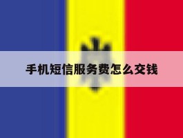 手机短信服务费怎么交钱