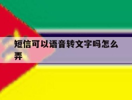 短信可以语音转文字吗怎么弄