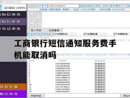 工商银行短信通知服务费手机能取消吗